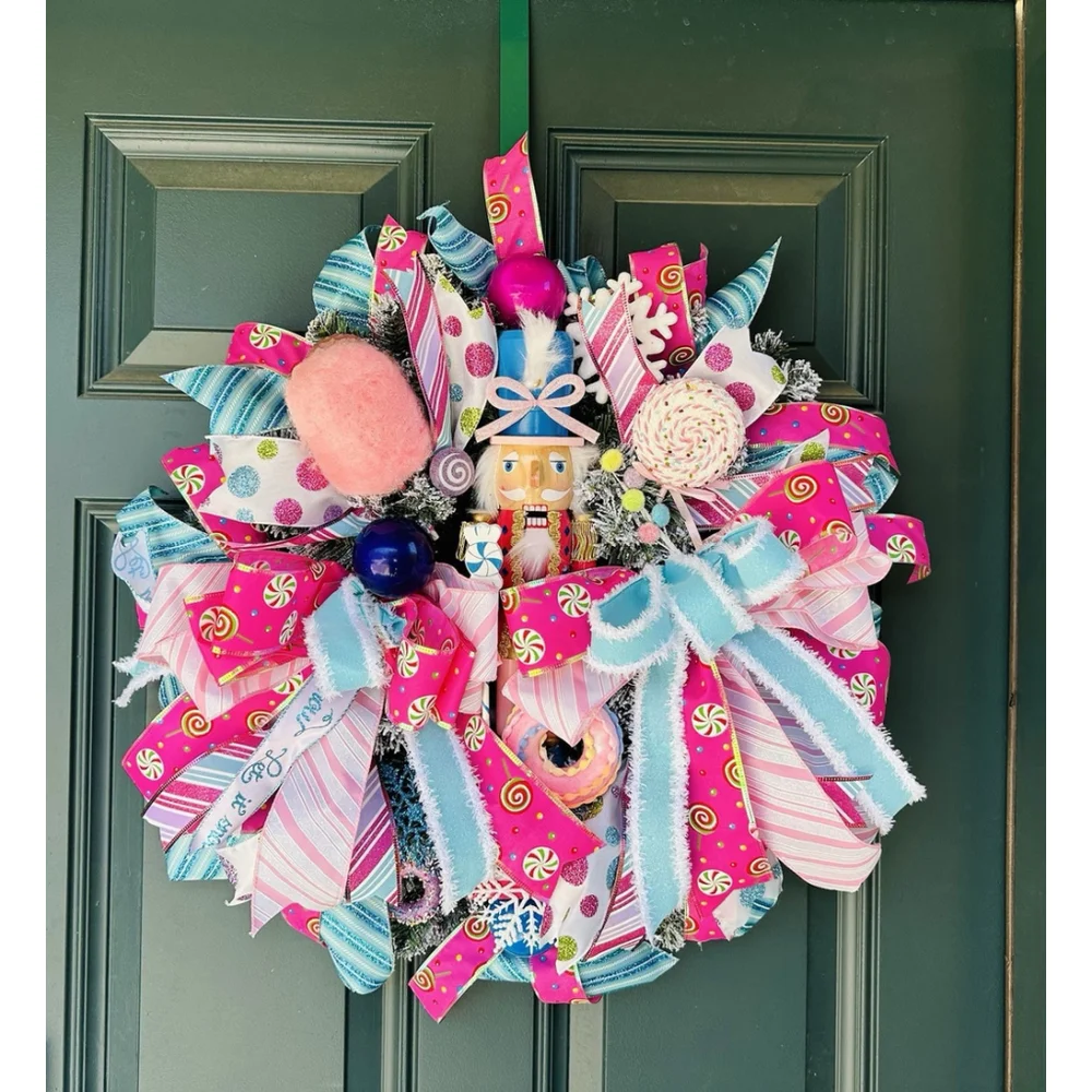 Handmade candyland wreath